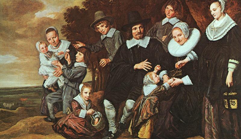 Frans Hals A Family Group in a Landscape oil painting picture